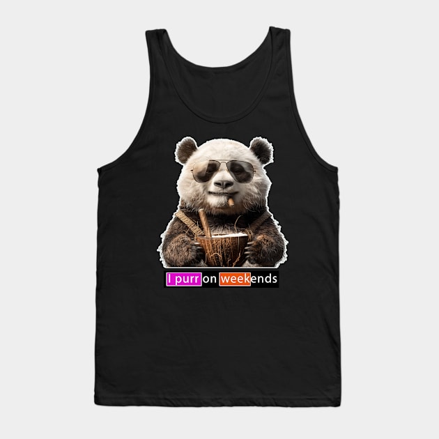 Panda Weekend Tank Top by Christopher store